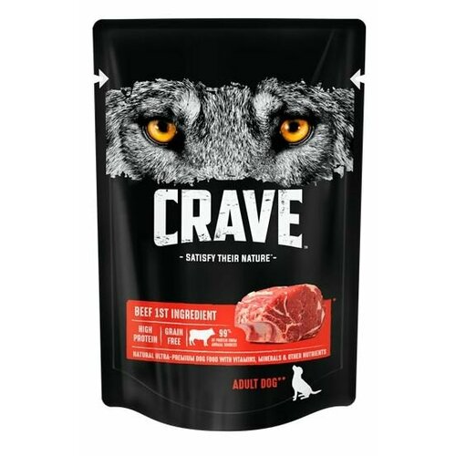 Crave Пауч для собак Говядина в желе, 85 г