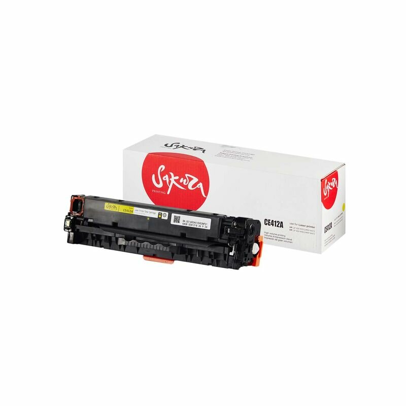 Картридж Sakura CE412A (305A) для HP LJ 400M451DN/LJ 400M451DW/LJ 400451NW/MFP-M475DW/MFP-M475DN, желтый, 2600 к.