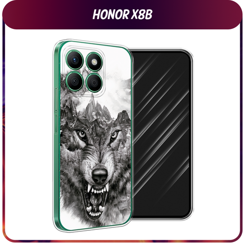 Силиконовый чехол на Honor X8B / Хонор X8B Волк в горах силиконовый чехол на honor x8b хонор x8b волк выходит из ночи