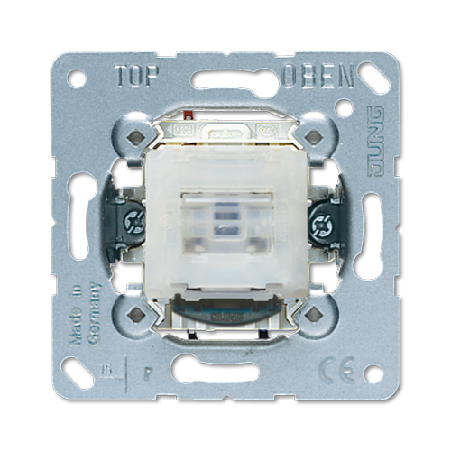 JUNG Мех Переключатель 1-клавишный возвратно-нажимной возм контрольной подсветки, JUNG, арт.506KOTU