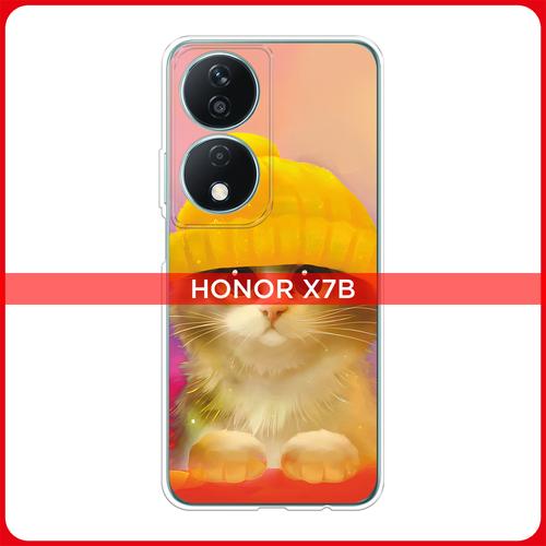 Силиконовый чехол на Honor X7B / Хонор X7B Котенок в желтой шапке силиконовый чехол на honor 8x хонор 8х котенок в желтой шапке