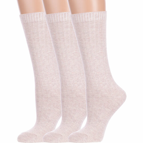 фото Носки красная ветка, 3 пары, размер 23-25, бежевый