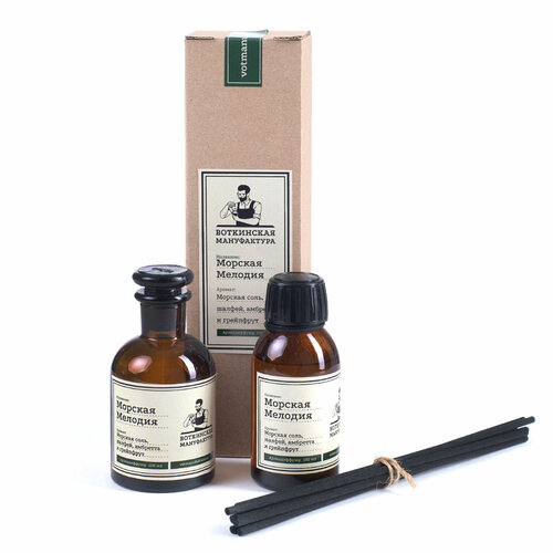 «Морская мелодия» Домашний парфюм с фибровыми палочками 100 мл