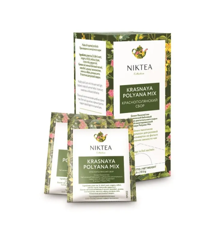 Niktea Krasnaya Polyana Mix, чай зеленый с добавками, 1,5гр x 25шт