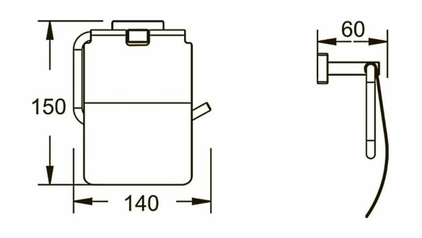 Держатель для туалетной бумаги Shevanik SG5605H, латунь, черный, с крышкой — фото 1