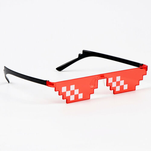 Карнавальные очки «Пиксели», цвета микс, 2 штуки карнавальные перчатки сеточка набор 2 шт цвета микс