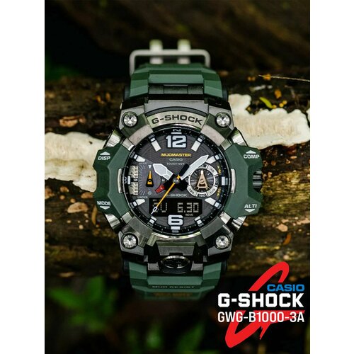 Наручные часы CASIO, черный, зеленый наручные часы casio g shock gwg 2000 1a1 carbon mudmaster чёрный размер one size