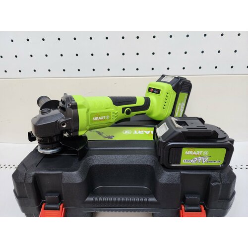 Аккумуляторная бесщеточная ушм Smart 125мм 21В 4Ач черный кейс 9160₽