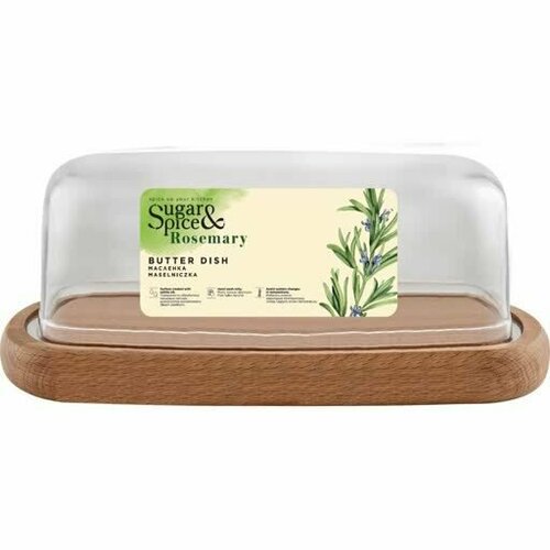 Масленка Sugar&Spice Rosemary 180х95х65 дерево/пластик