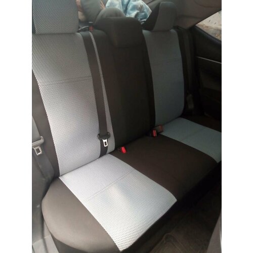 Чехлы Toyota Corolla 13- жаккардвелюр боковая поддержка серые Лидер 4596₽