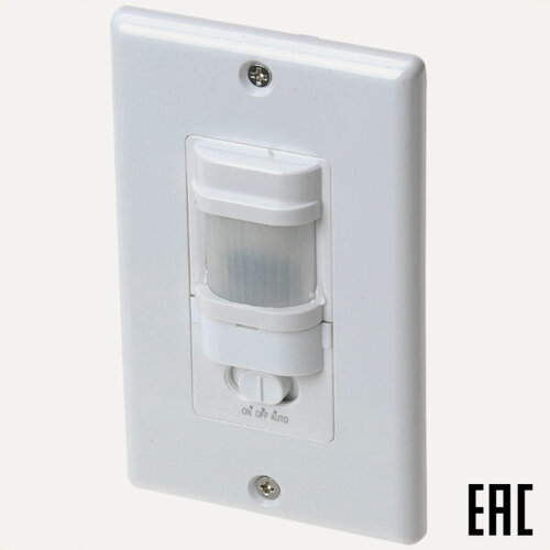 Изображение товара Датчик движения Б0004261 MD09 встраиваемый макс. мощность 500Вт 180 град 9м белый IP20 (ЭРА)