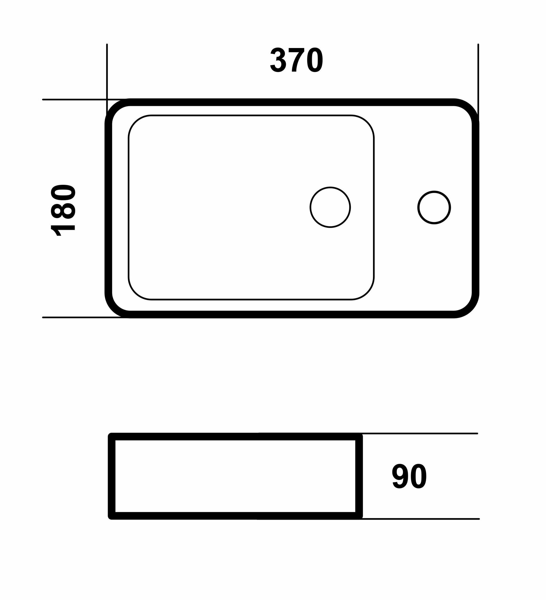 Раковина подвесная Keramastar Astra 370х180х90, белая KR093011R - фотография № 12