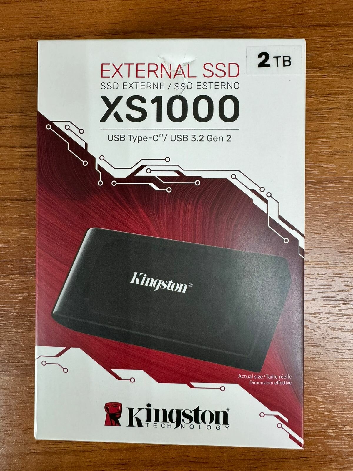 Внешний SSD-накопитель 2Tb Kingston XS1000 SXS1000/2000G (SSD) USB 32 черный