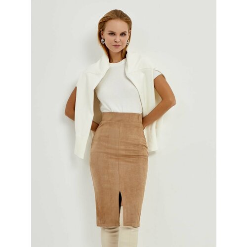 фото Юбка viaville, размер 50, коричневый