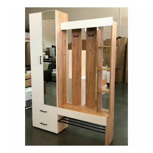 Прихожая Домино Крафт ЗолотойБелый 1500 х 2116 х 350 мм 17774₽