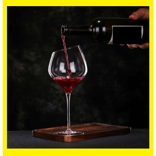 Набор бокалов для вина 570 мл, из выдувного стекла на тонкой ножке со скошенным краем, 6 шт.