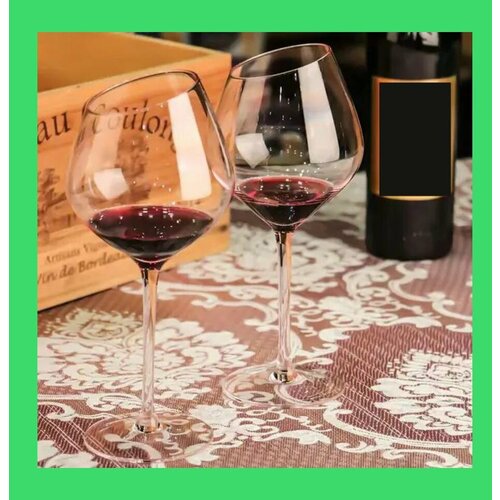 Набор бокалов для вина 570 мл из выдувного стекла на тонкой ножке со скошенным краем 6 шт 6999₽