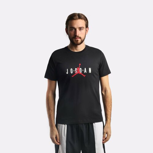 Футболка Jordan Alphabet Flying Man Logo, размер 2XL, черный