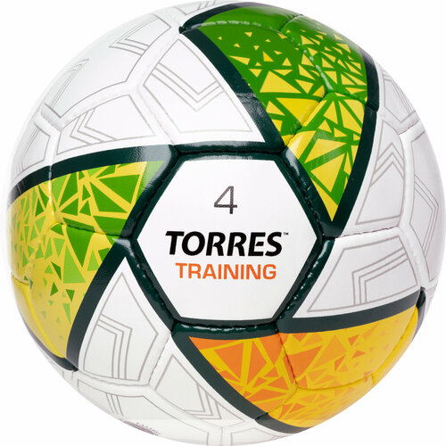 Мяч футбольный TORRES Training NEW, размер 4 (8-12 лет) , поставляется накаченным