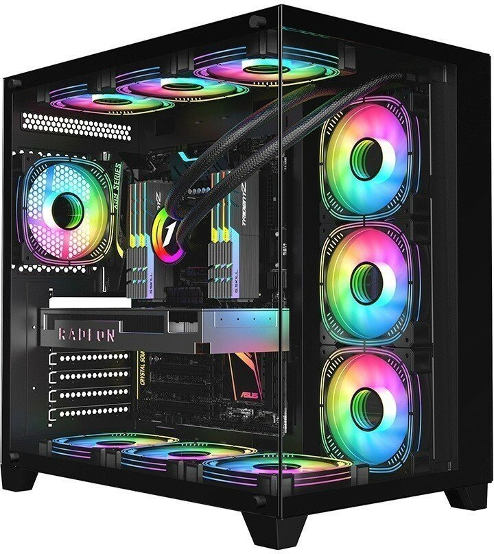 Корпус 1STPLAYER MEGAVIEW MV8-TP Black (MV8-TP-BK/984716)