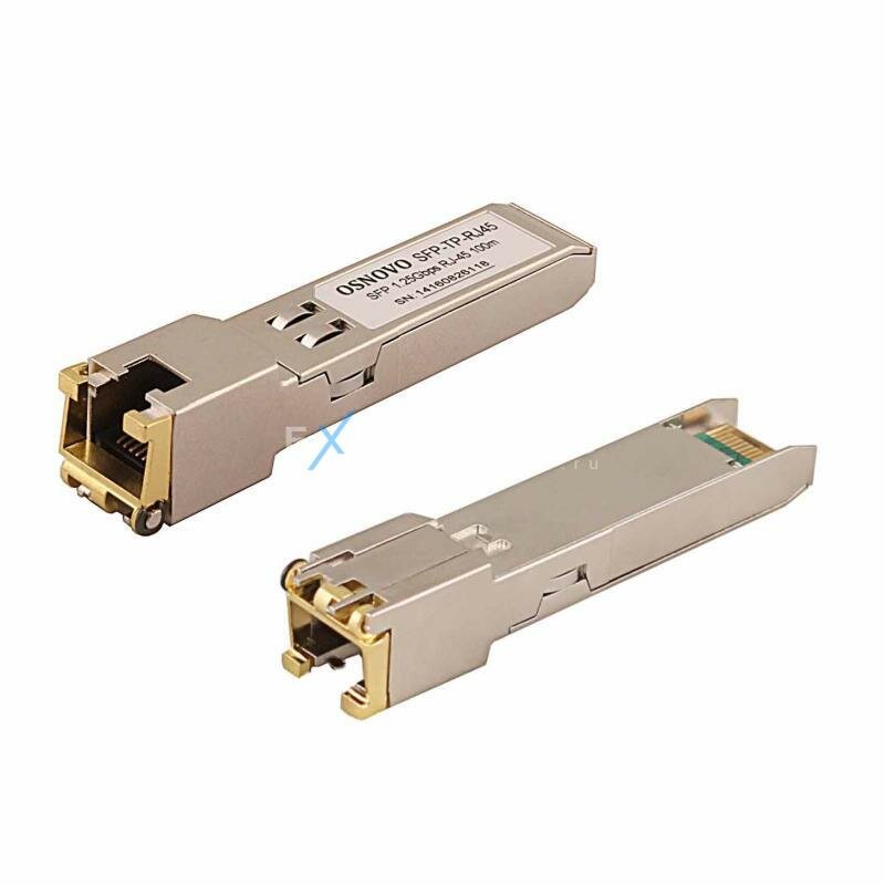 Промышленный медный SFP модуль OSNOVO SFP-TP-RJ45/I