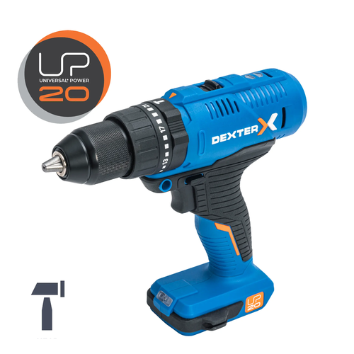Аккумуляторная ударная дрель Dexter 20V без аккумулятора и зарядного устройства 796000₽