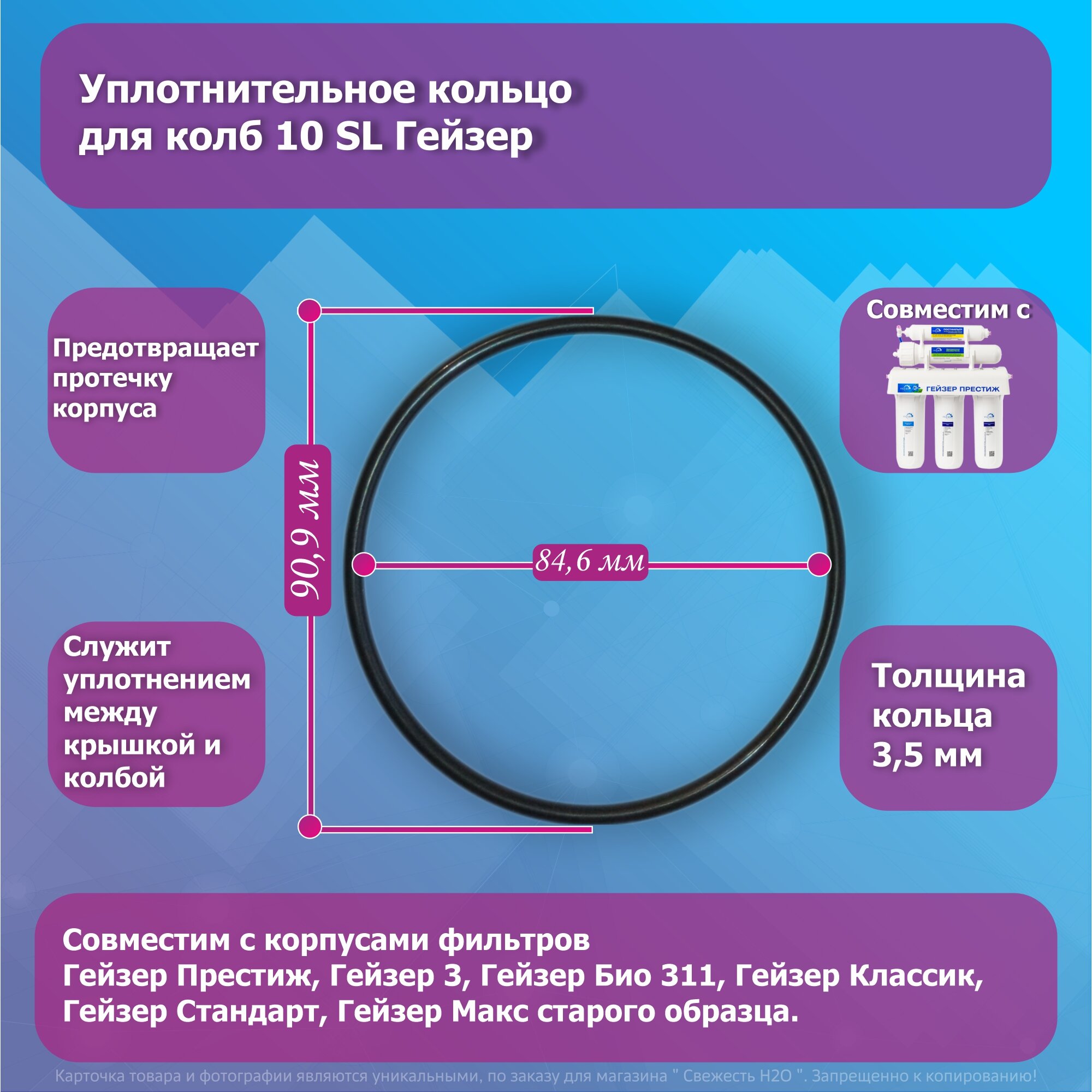 Уплотнительное кольцо для колб 10 SL Гейзер Престиж