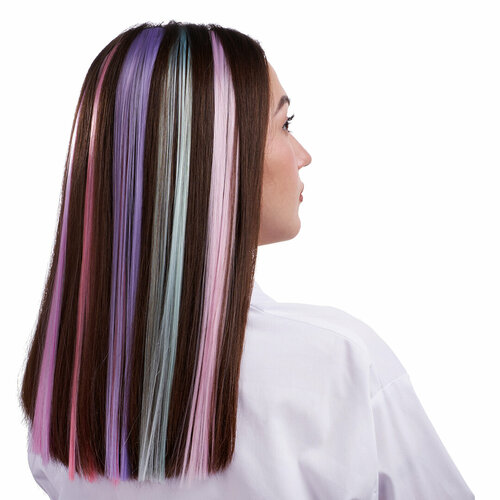 Цветные пряди для волос на заколке 5 гр Нежный микс 5527902 см 5 шт 429₽