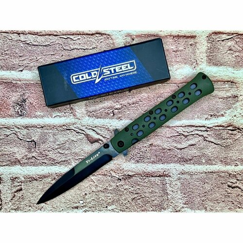 фото Нож складной cold steel cs26spodbk ti lite 4 black blade, od green handle