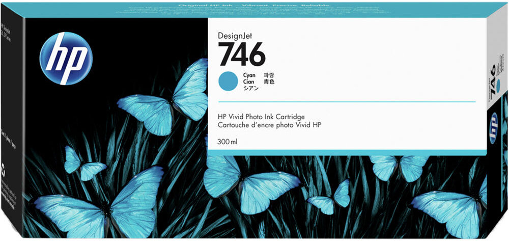 HP 746 300-ml Cyan Ink Cartridge