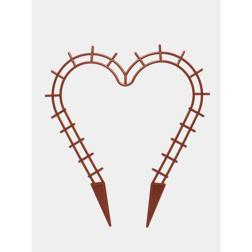 Шпалера опора для комнатных растений 292703 см пластик Сердечко Цвет Коричневый 499₽