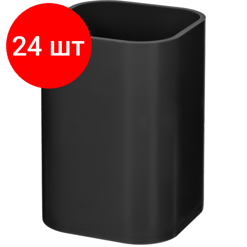 Комплект 24 штук, Подставка-стакан для ручек Attache, черный