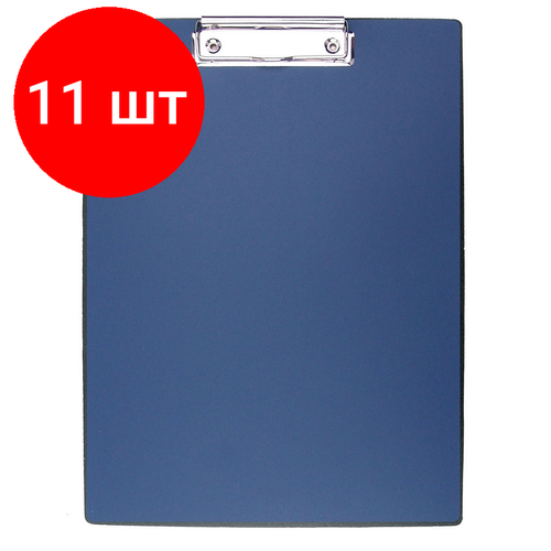 Комплект 11 штук, Папка-планшет Attache A4 синий комплект 15 штук папка планшет attache a4 синий