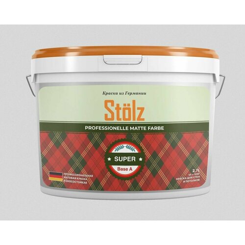 Stolz SUPER. Матовая краска для стен и потолков 9л База А (белый)