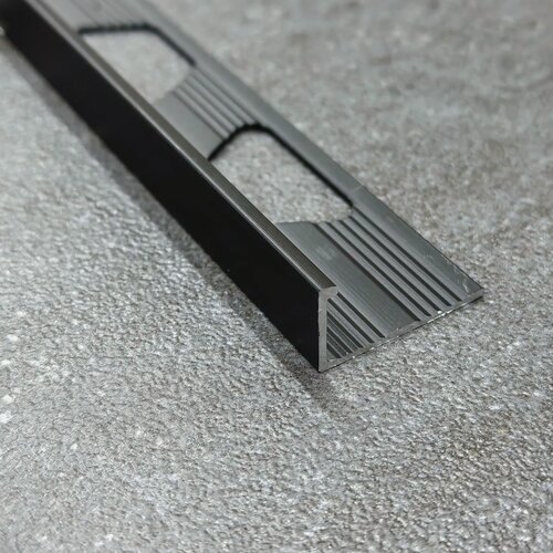 Изображение товара Профиль Г-Образный для плитки 8 мм, 2,7м анодированный алюминий, черный матовый