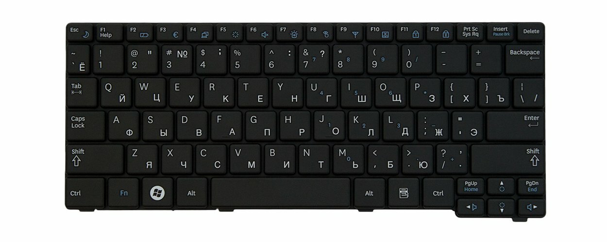 Клавиатура для ноутбука Samsung N100 N140 N150 N145 N144 N148 NP-NB20 NP-NB30 NP-N102 BA59-02686C CNBA5902686CBIL