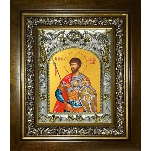 мученик виктор дамасский икона на доске 13 16 5 см Икона виктор Дамасский, Мученик