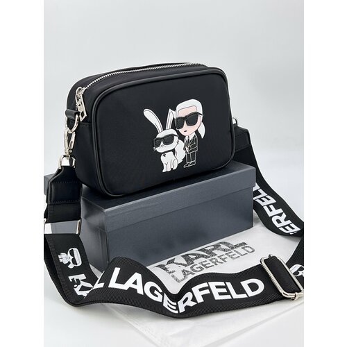 фото Сумка кросс-боди , фактура гладкая, черный без бренда