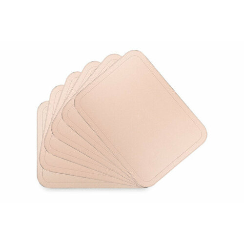 Набор салфеток подстановочных с закругленными углами GioBagnara Ванни 46х34 см, 2 строчки, светло-ро