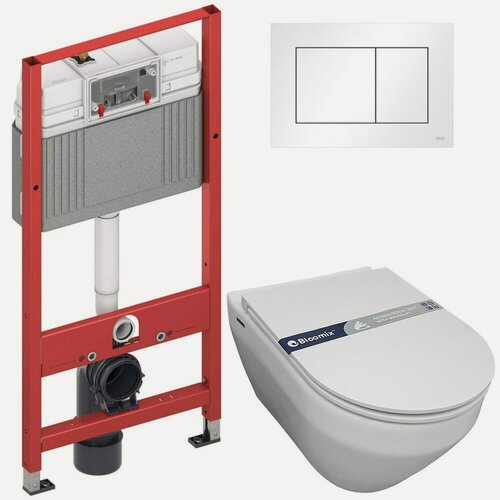 Изображение товара Инсталляция TECE TECEbase 2.0 9400413 + унитаз Bloomix Modern 2.0 T120208R/UF1 безободковый с сиденьем