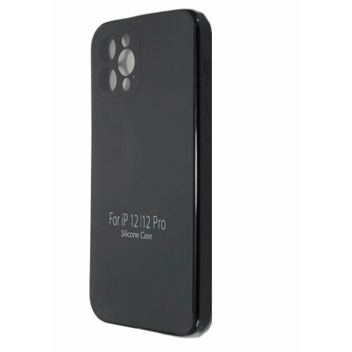 Чехол-накладка для iPhone 12 Pro VEGLAS SILICONE CASE NL Защита камеры черный (18)