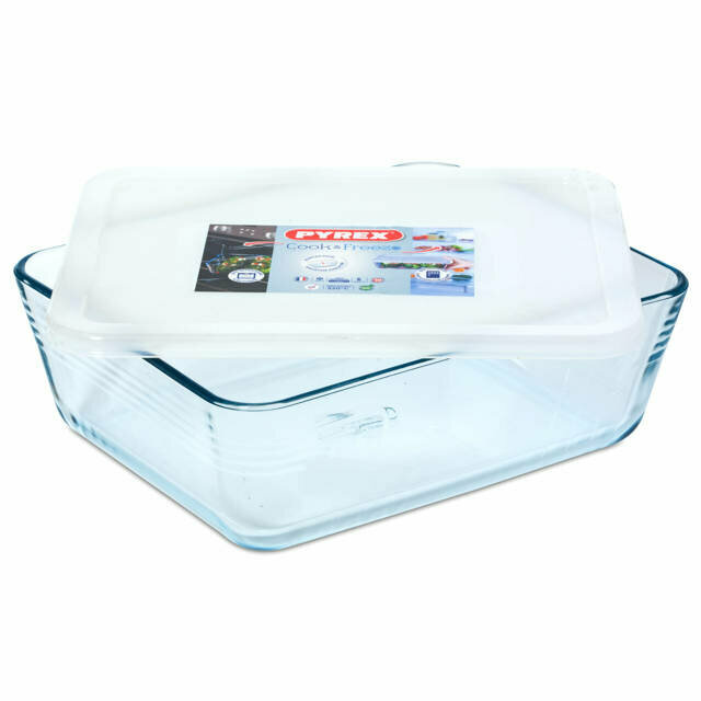 Форма для запекания pyrex cook freez 27x22x9см 4л с крышкой прямоугольная жаропрочное стекло