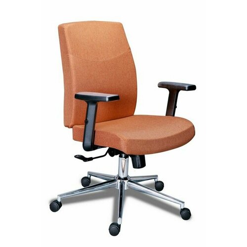 Компьютерное офисное кресло Мирэй Групп МГ19 709 хром паук, Ткань, Оранжевое