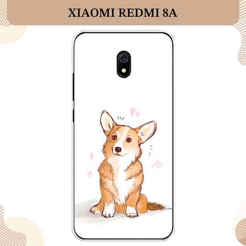 Силиконовый чехол Корги любовь на Xiaomi Redmi 8A / Сяоми Редми 8A
