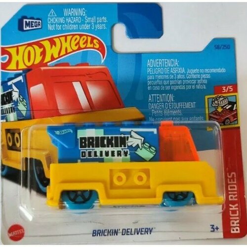 Машинка Mattel Hot Wheels Brickin' Delivery', арт. HKG31 (5785) (058 из 250) машинка hot wheels коллекционная оригинал brickin delivery зелено желтый hkg31