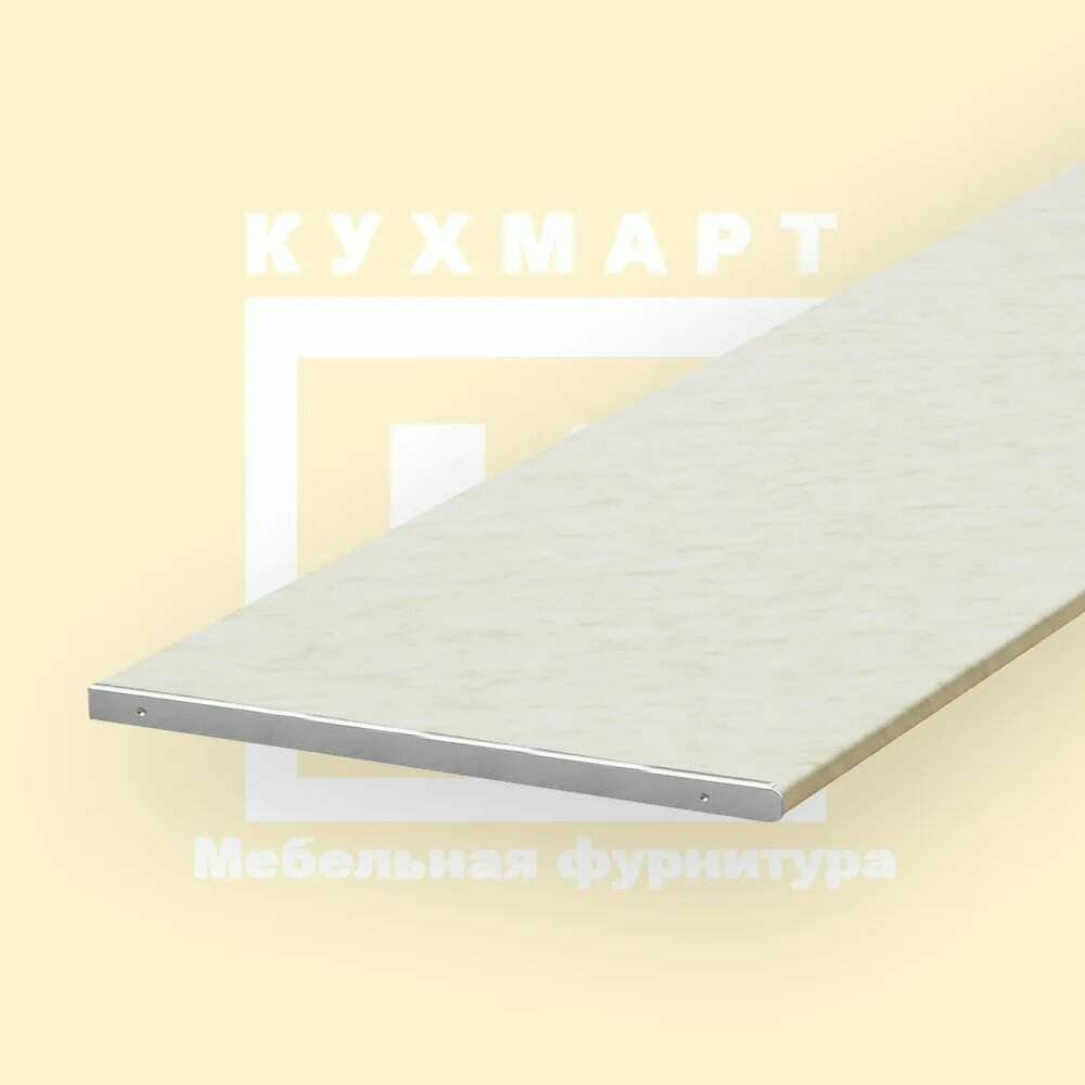 фото Столешница для кухни Скиф 1000х600x38мм с торцевыми планками . Цвет - Каррара, Серый камень