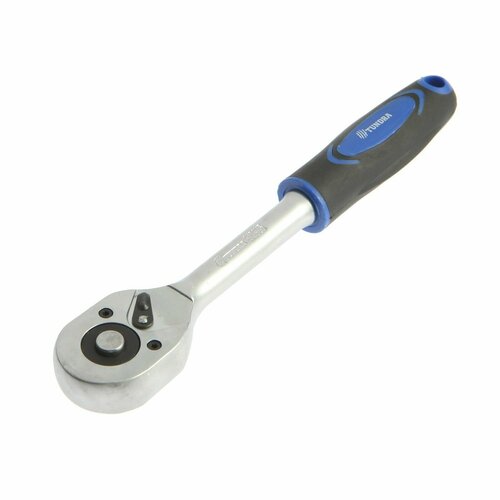 Вороток с трещоткой CrV квадрат 38 изогнутая 2К рукоятка 72 зубца 200 мм 1483₽