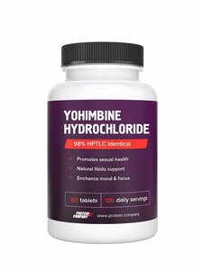 Йохимбин гидрохлорид 60 таблеток. Жиросжигатель, повышение либидо для женщин, для мужчин, натуральный антидепрессант. Yohimbe.