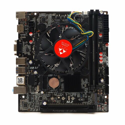 материнская плата с процессором и кулером zczf h61b socket1155 intel h61 matx Материнская плата с процессором и кулером ZCZF H110B4, Socket1151, Intel Core i5-6500, Intel H110, 2xDDR4, PCI-Ex16, 3SATA3, 5.1-ch, 5 USB 3.2, VGA, HDMI, mATX, Retail