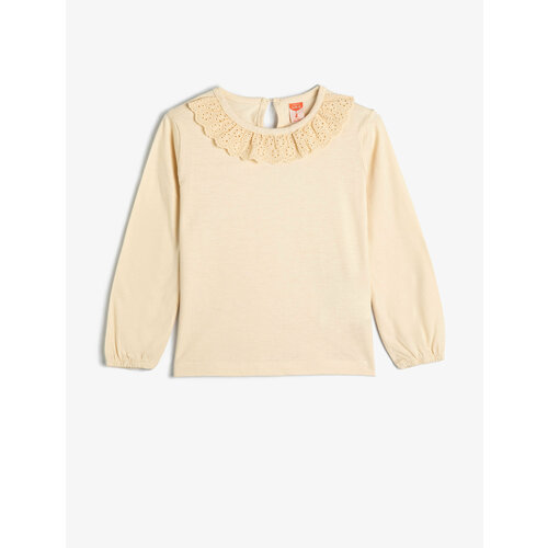 фото Лонгслив koton, размер 4-5 лет, бежевый